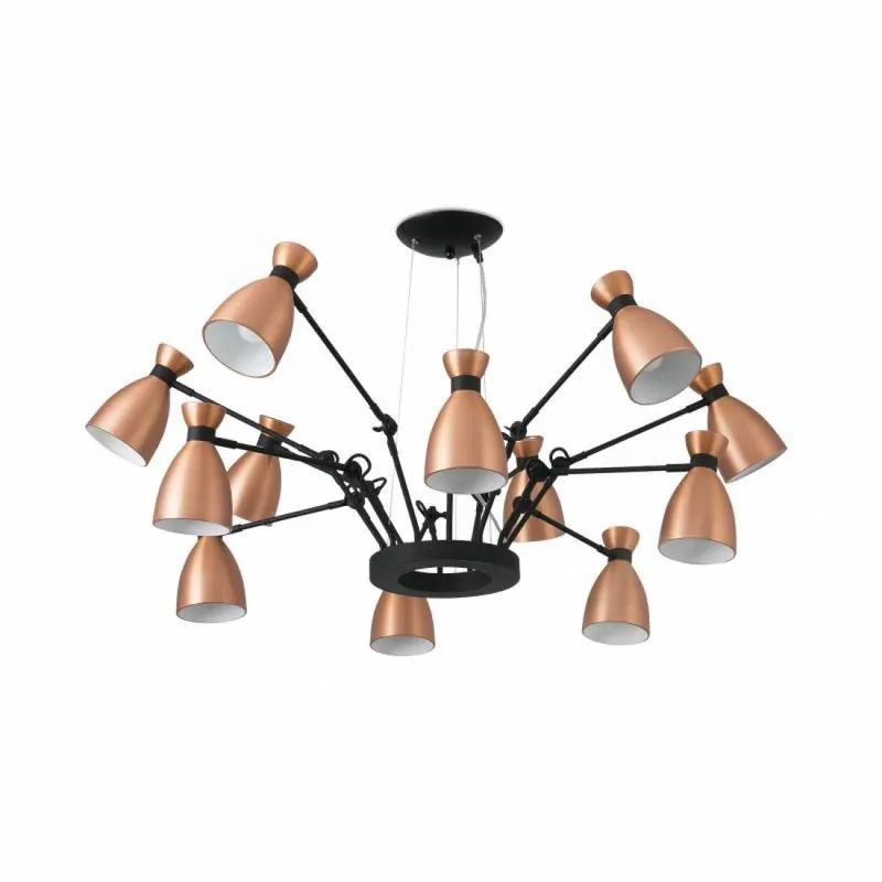 Lámpara colgante Retro 12L E14 cobre - Faro Marca Reconocida