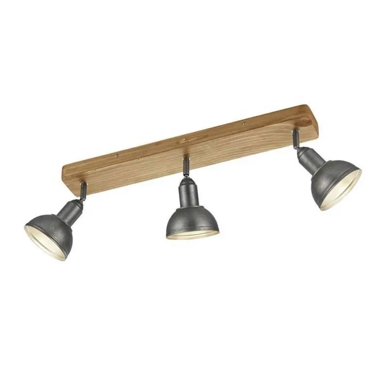 Oferta Especial Regleta de focos Delhi 3L E14 madera - Trio