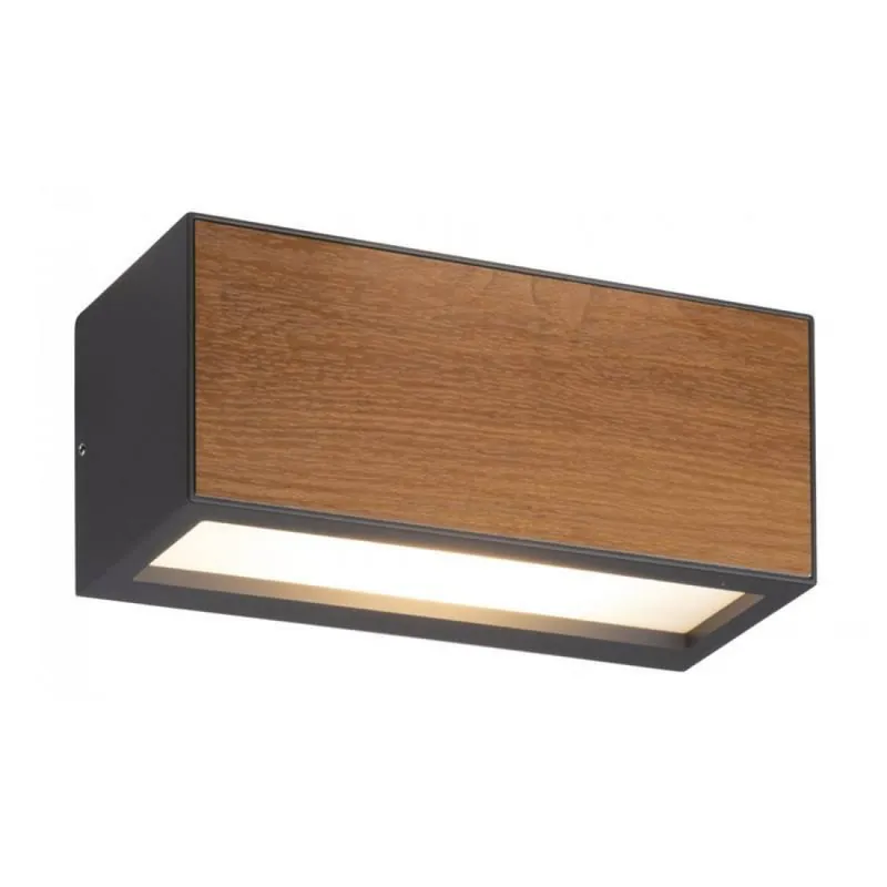 Aplique de pared exterior Beret E27 IP54 madera - Mantra Imprescindible (Must-Have)