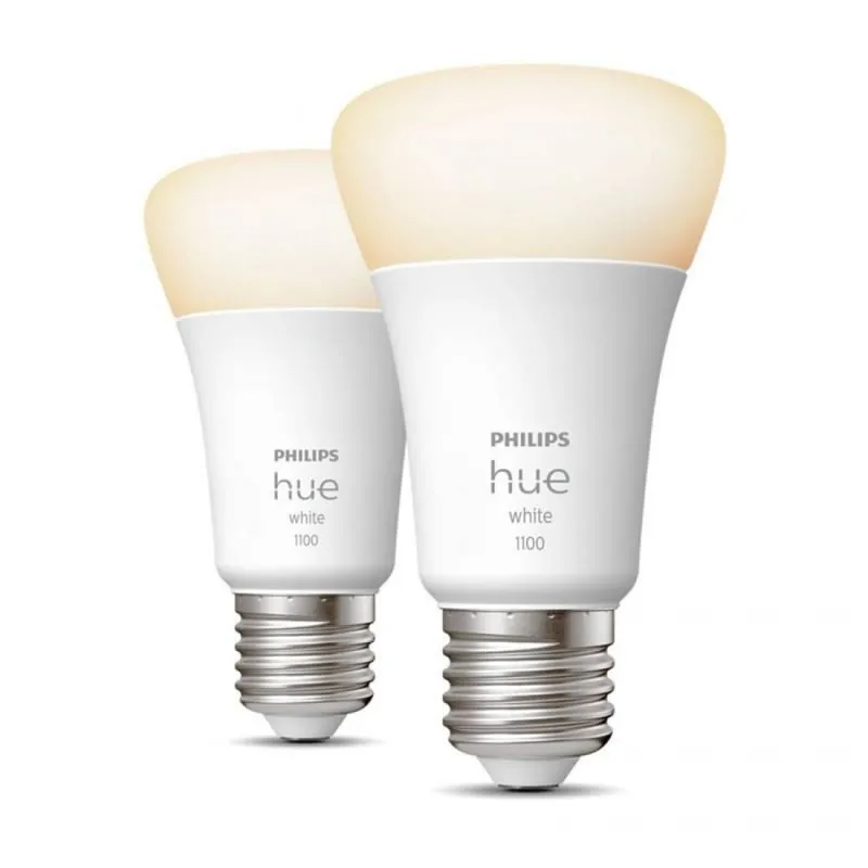 Envío Exprés Pack 2 Bombillas inteligentes Hue LED E27 8w A60 White Ambiance - Philips