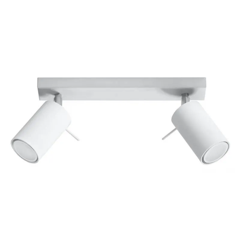 Regleta de focos Ring 2L GU10 30cm blanco/negro - Sollux Blanco Precio Económico