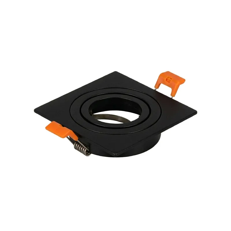 Barato Spot Cuadrado Negro Ajustable sin soporte para lámpara GU10 91x91mm
