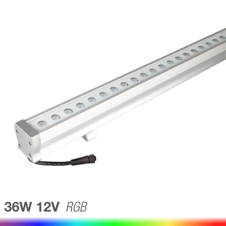 Bañador LED de Exterior IP66, RGB 12V 36W 3A, 1m Disponible Ahora