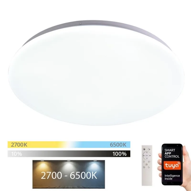 Immax NEO 07156-45 - Lámpara de techo LED regulable ANCORA LED/36W/230V 2700-6500K Wi-Fi + mando a distancia Tuya Stock Limitado