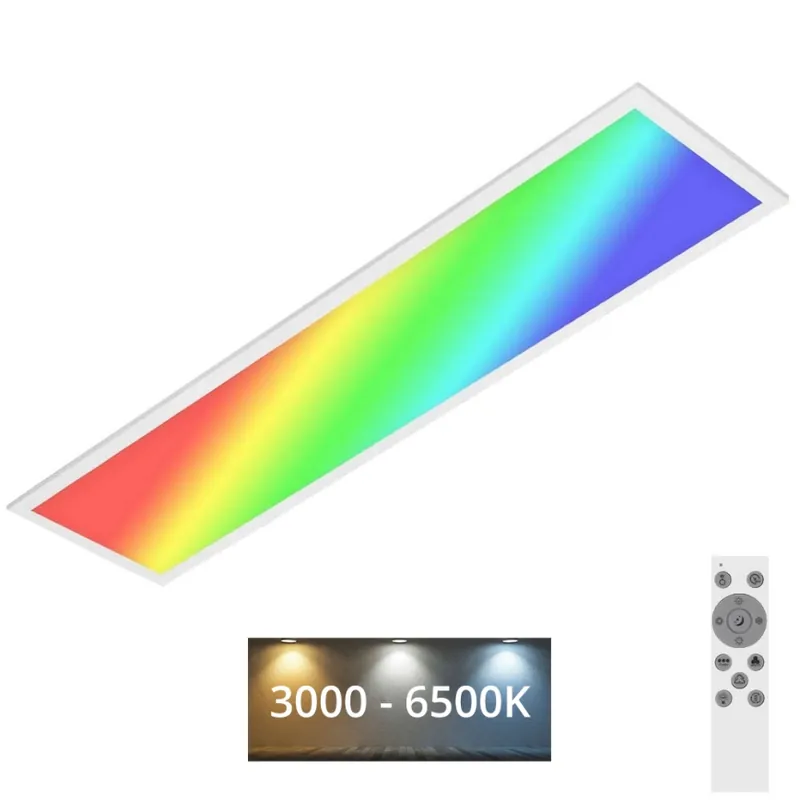 Brilo - Plafón regulable RGBW SLIM LED/24W/230V 3000-6500K 100x25 cm + control remoto Solo Por Tiempo Limitado