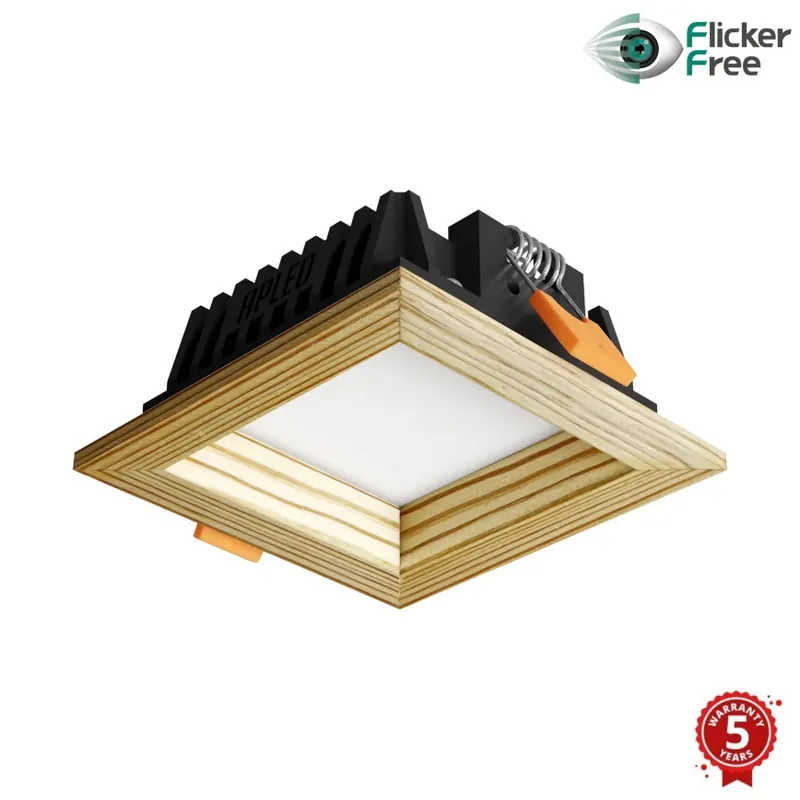 Disponible Ahora APLED - Lámpara empotrable LED SQUARE WOODLINE LED/3W/230V 4000K 9x9 cm pino madera maciza