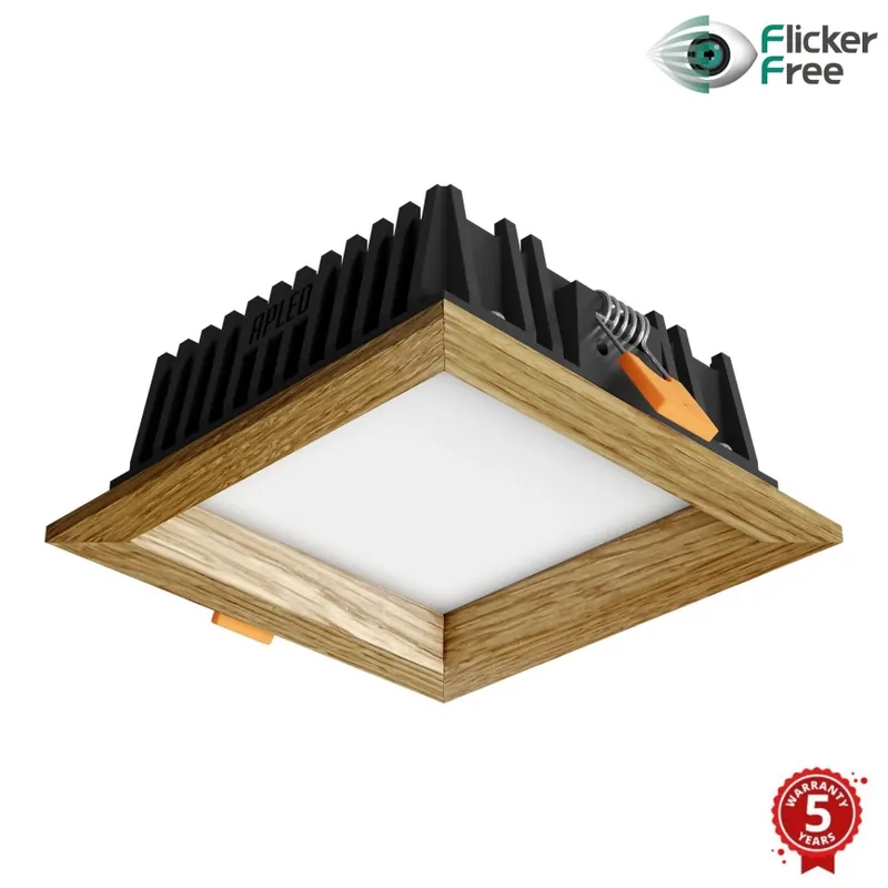 Mejor Precio APLED - Lámpara empotrable LED SQUARE WOODLINE LED/6W/230V 4000K 12x12 cm roble madera maciza