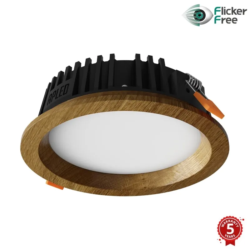 APLED - Lámpara empotrable LED RONDO WOODLINE LED/6W/230V 3000K diá. 15 cm roble madera maciza Precio Económico