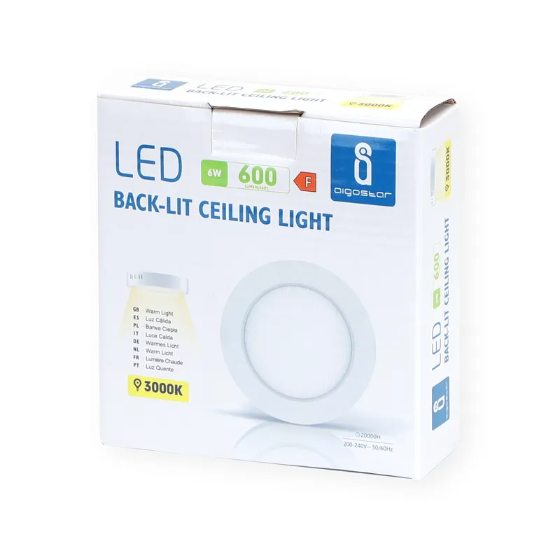 A Buen Precio Downlight E6 LED de superficie redondo 6W Luz cálida