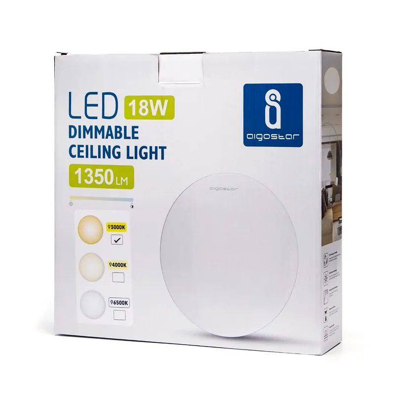 Última Versión Luz LED de techo regulable 3000K 18W