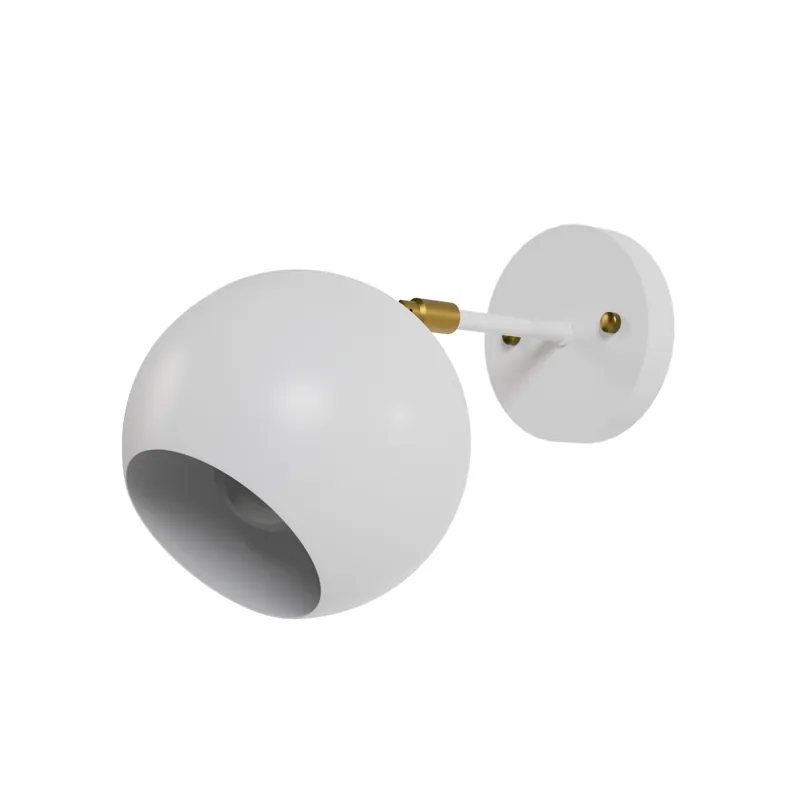 Alta Calidad Aplique De Metal Blanco Mate Con Dealles Dorados - Orbit