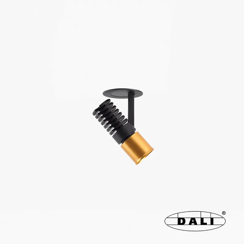 UNO projector pulldown empotrable negro/oro 8W 11° 3000K CRI90 DALI A Buen Precio