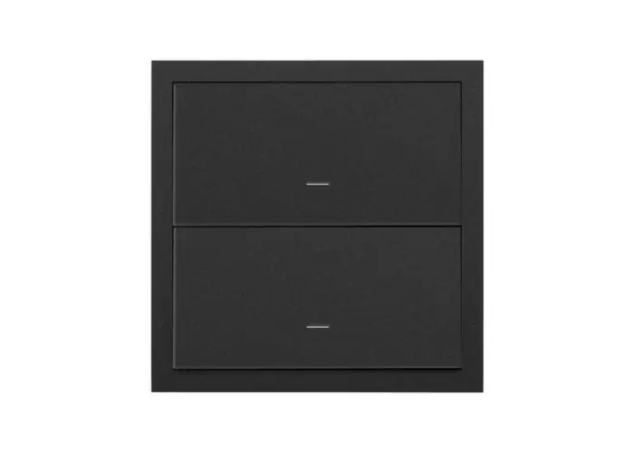 Económico KIT FRONTAL SIMON 100 CON 1 elemento+2 TECLAS NEGRO MATE