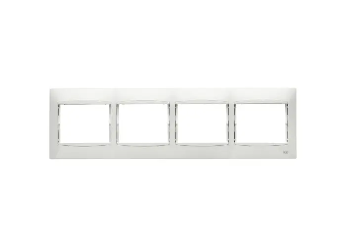 Stock Limitado PLACA 4 ELEMENTOS HORIZONTAL SERIE CORAL EMBELLECEDOR SIN BASTIDOR EN BLANCO