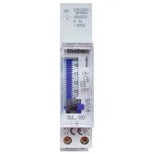 Stock Limitado INTERRUPTOR HORARIO MODULAR ELECTROMECÁNICO 1 MODULO 230V AC RESERVA 72h