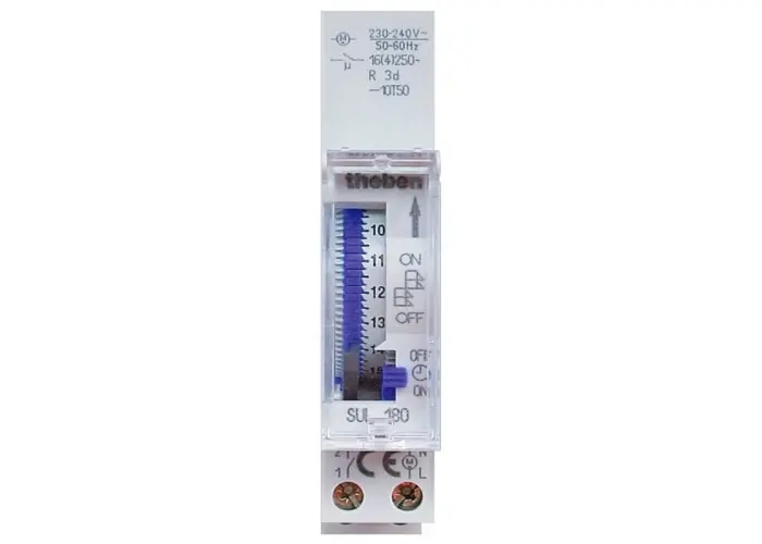 Stock Limitado INTERRUPTOR HORARIO MODULAR ELECTROMECÁNICO 1 MODULO 230V AC RESERVA 72h