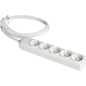 Oferta Limitada PROLONGADOR 5 TOMAS BIPOLAR 16A 250V BLANCO CON OBTURADOR
