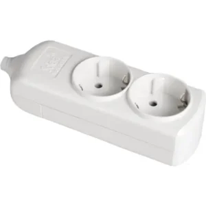 BASE 2 TOMAS BIPOLAR 16A 250V BLANCO CON OBTURADOR Barato