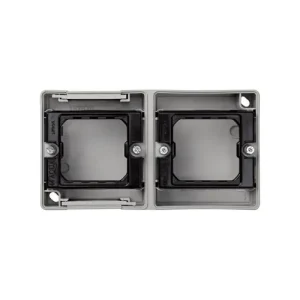 BASE DE SUPERFICIE PARA 2 ELEMENTOS HORIZONTAL SIMON 44 AQUA GRIS Precio Económico