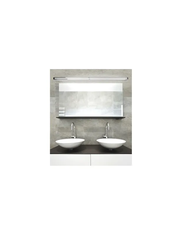 Aplique de pared Arcos - Pujol - Lámpara lineal LED, cromo Certificado