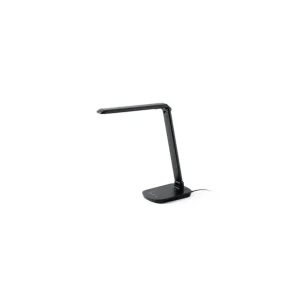 Lámpara de mesa de ABS LED regulable en intensidad con enchufe para USB en negro 4000K – Anouk – Faro Popular