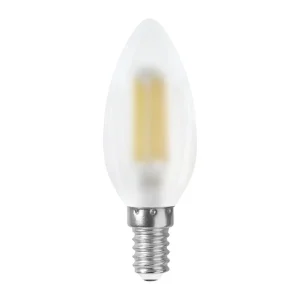 Precio Económico Bombilla Flama LED filamento 4W E14 3000K mate/transparente – ALG