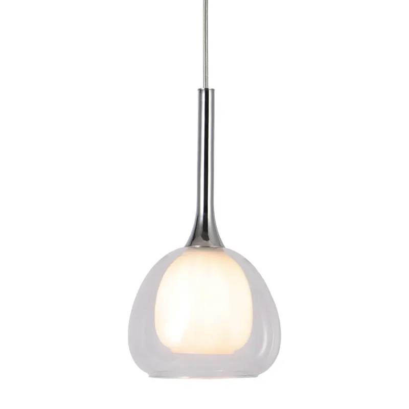 Últimas Unidades LÁMPARA DE TECHO 1 LUZ CRISTAL EXTERIOR TRANSPARENTE INTERIOR BLANCO Ø16,5 NOLINA