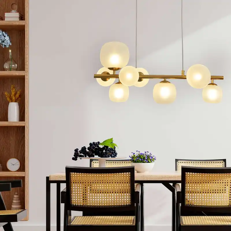 Certificado LÁMPARA DE TECHO 8 LUCES TULIPAS BLANCO OPAL NICOLETTA