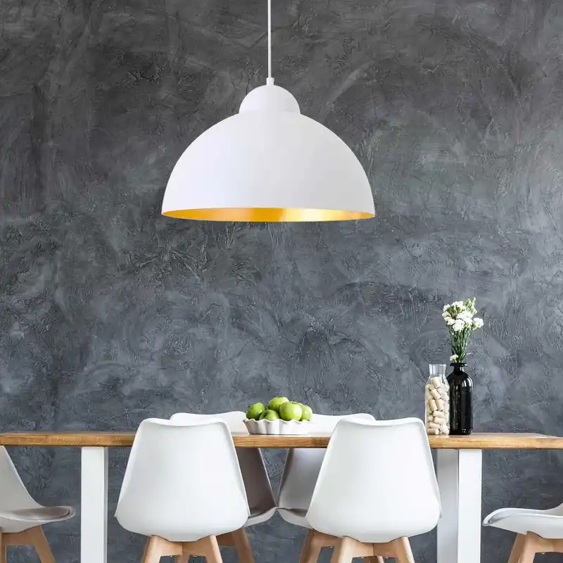 Compra Ahora LÁMPARA DE TECHO Ø 50 CM BLANCO/DORADO MONTSERRAT