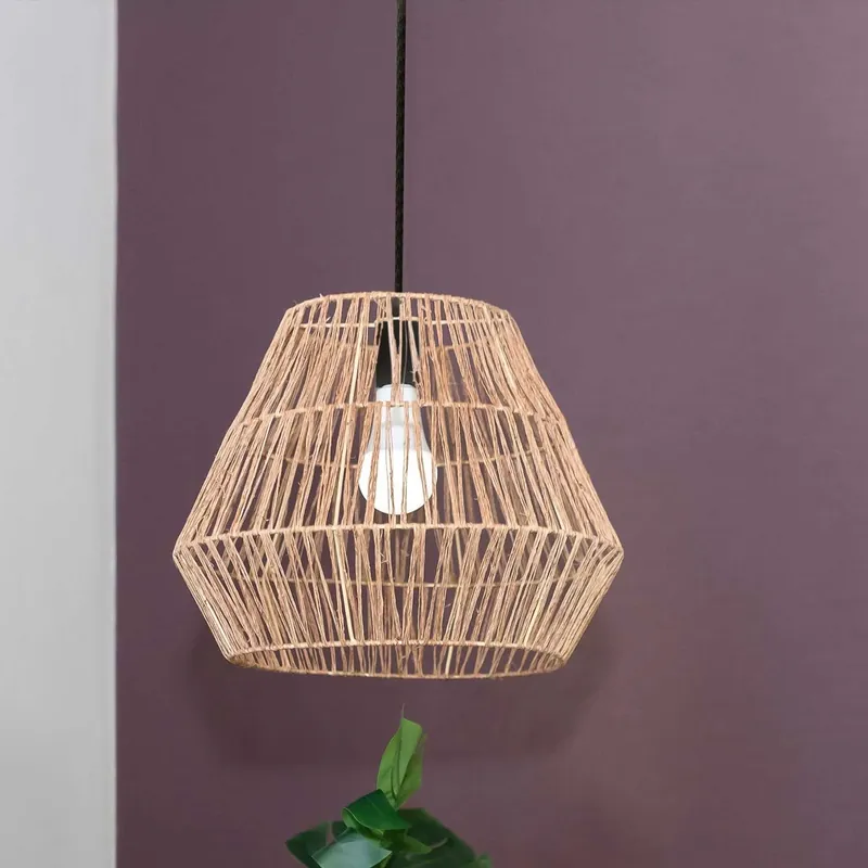 LÁMPARA DE TECHO Ø 40 CM FIBRAS NATURALES SISINE USO INTERIOR Súper Precio