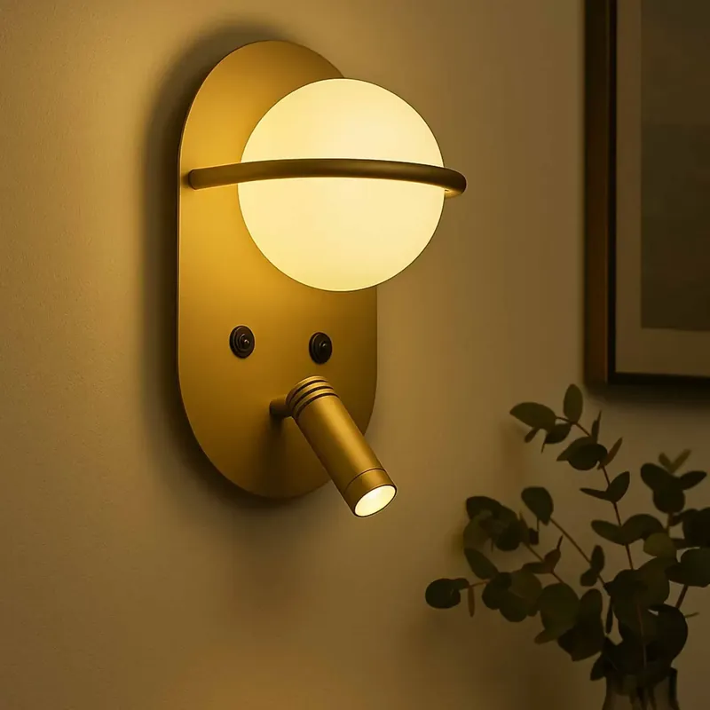 APLIQUE DE PARED LED 6W 3000-6000K DORADO ASTRA Súper Precio