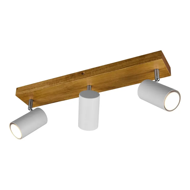 FOCO GRAFTON DE 3 LUCES MARRÓN CLARO BLANCO Envío Exprés