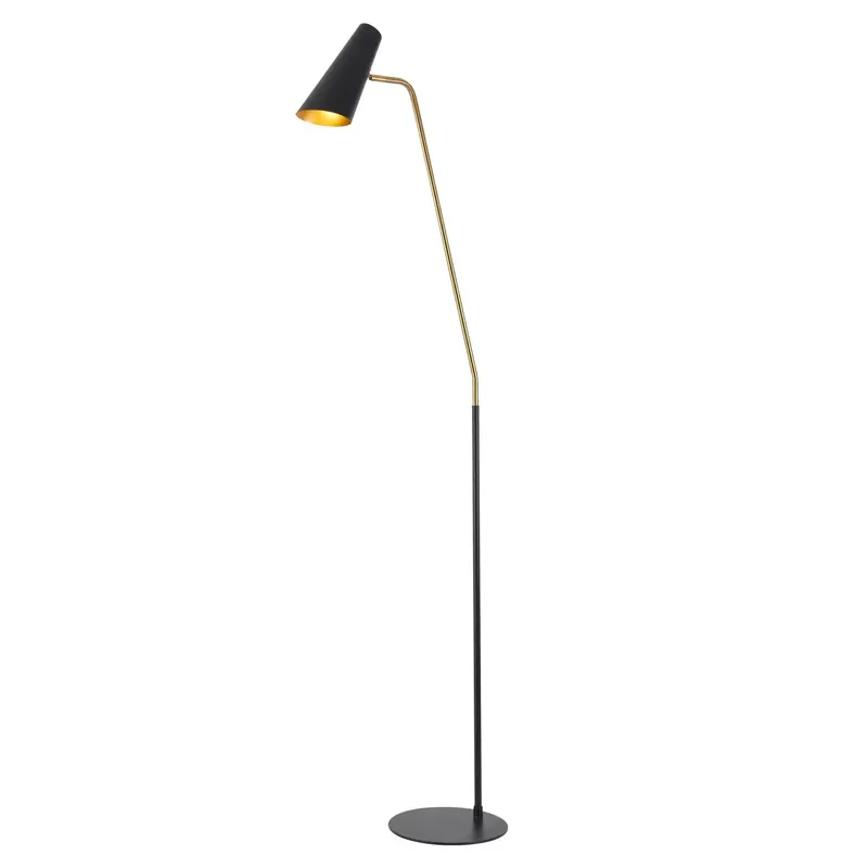 LÁMPARA DE PIE ACERO DORADO/NEGRO BAILEY Última Versión