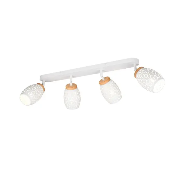 Gran Oferta Lámparas Reality Bidar Spot techo Blanca, 4 luces
