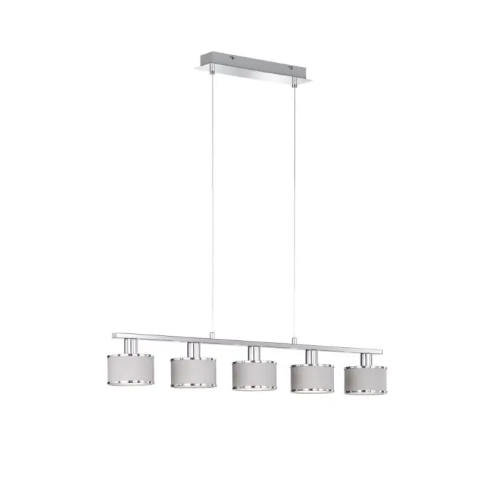 Lámpara Colgante WOFI CIARA Cromo, 5 luces Certificado