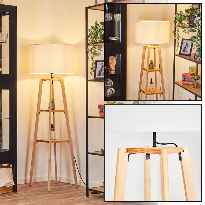 Oferta Flemming Lámpara de pie Crudo, 1 luz