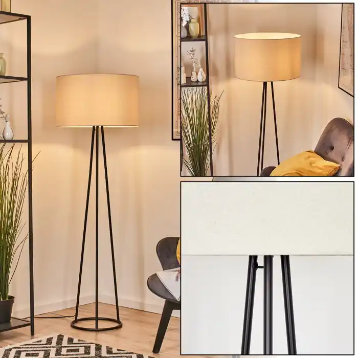 Barato Flemming Lámpara de pie Negro, 1 luz
