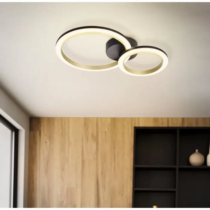 Lámparas Eglo CALLIERA Plafones LED Latón, Negro Venta Final