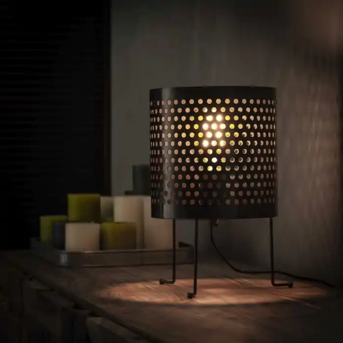 Oostrum Lámpara de Mesa Negro, 1 luz Oferta Limitada