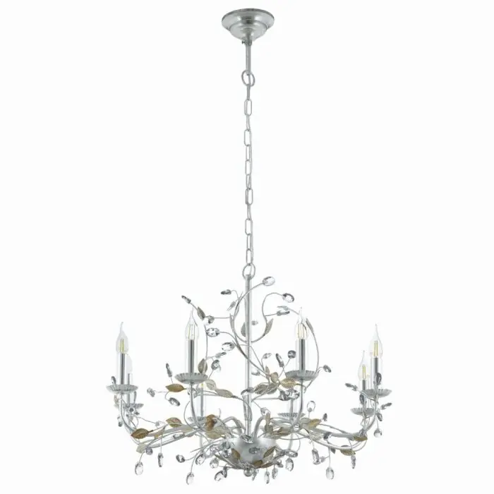 Imprescindible (Must-Have) Eglo FLITWICK 1 Lámpara suspendida Plata, 8 luces