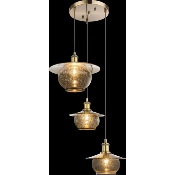 Globo NEVIS Lámpara Colgante Bronce, 3 luces Precio Rebajado