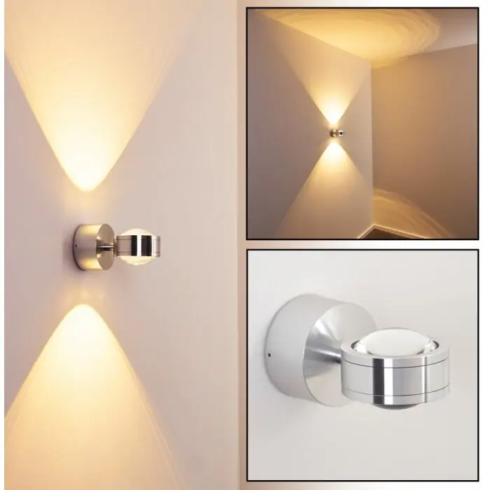 Popular Indore Aplique LED Aluminio, 2 luces