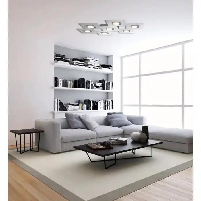 Compra Ahora Grossmann Karree Lámpara de Techo LED Color champán, 7 luces