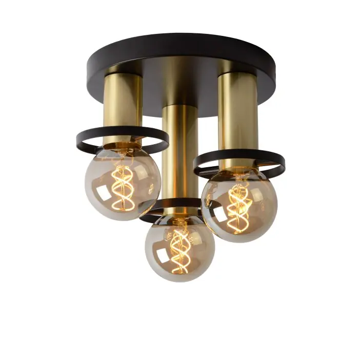 Lámpara de Techo Lucide ANAKA Negro, 3 luces Envío Exprés