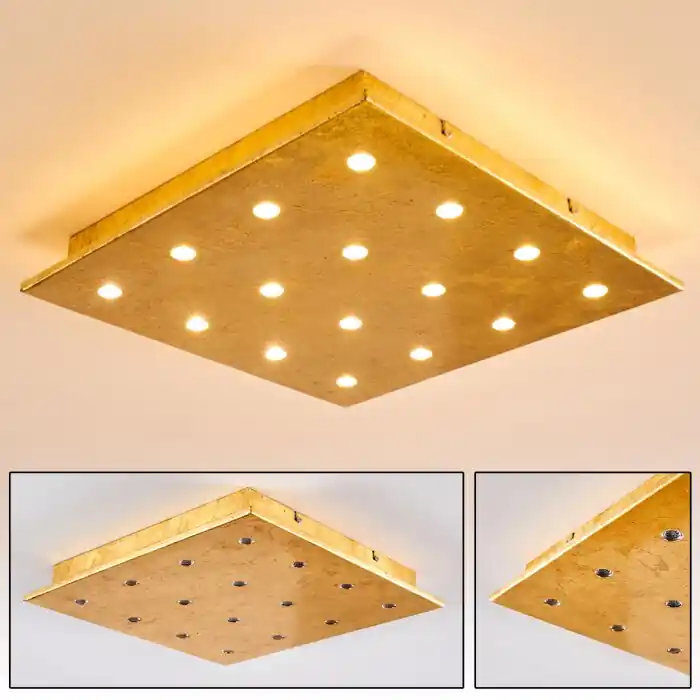 Pionnat Lámpara de Techo LED dorado, 16 luces Súper Precio