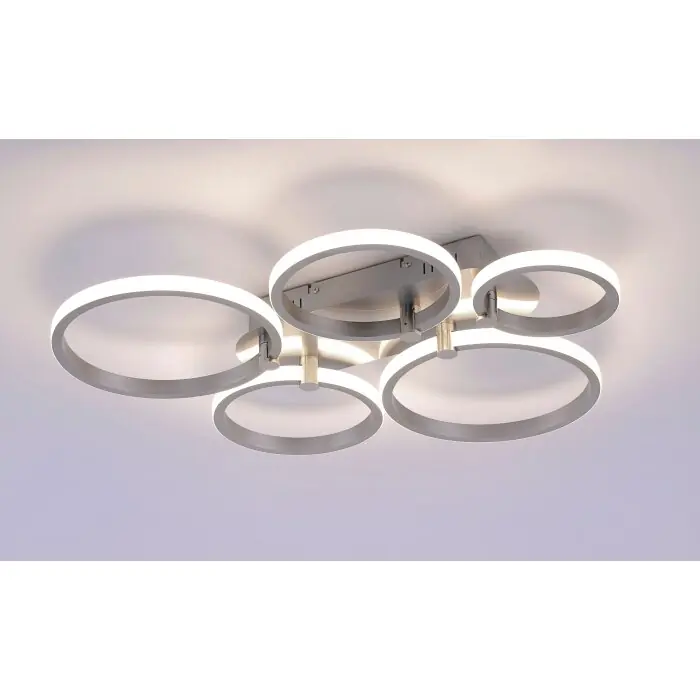 Promoción Leuchten Direkt Johanna Lámpara de Techo LED Color acero inoxidable, 5 luces