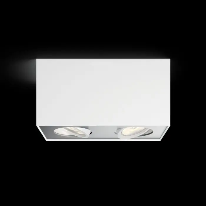 Philips Box Lámpara de Techo LED Blanca, 2 luces Gran Oferta