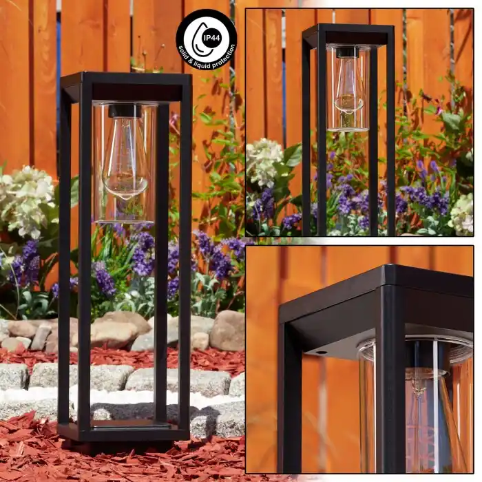 Precio Reducido Baoshan Poste de Jardín Negro, 1 luz