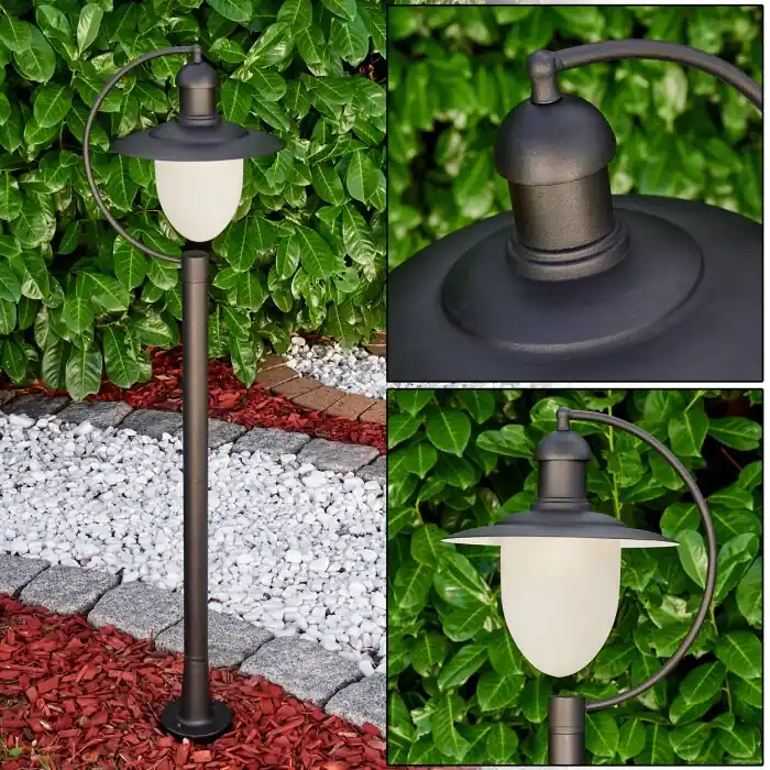 Certificado Surnu Poste de Jardín Negro, 1 luz