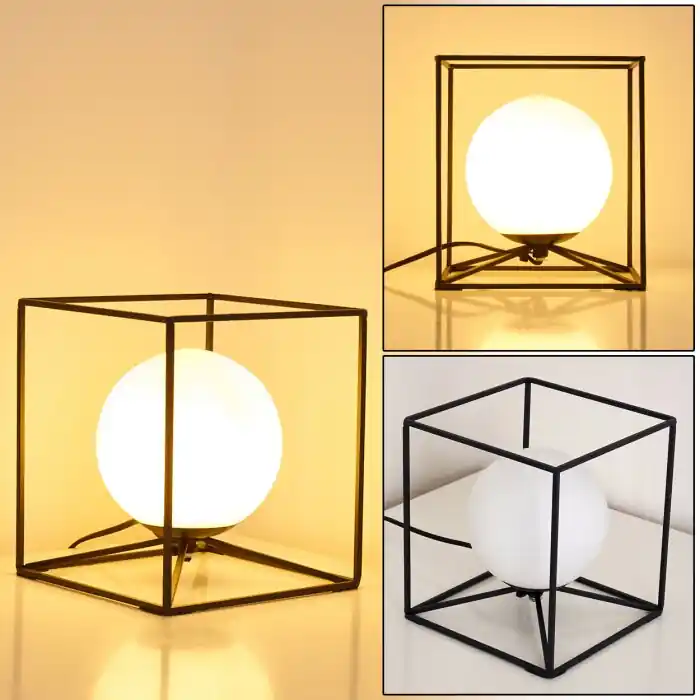 Rebajas Legano Lámpara de Mesa Negro, 1 luz